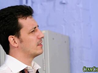 classy British blonde bombshell teases with humiliating handjob