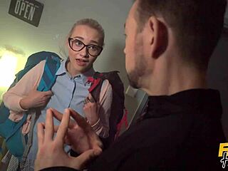 Is this teen getting wet riding monster cock in haunted locker?