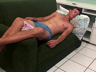 Teen wakes guy for monster cock anal and cum in pussy