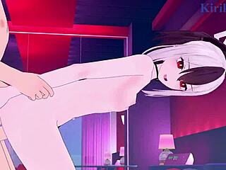 Kyouyama Kazusa and Onikata Kayoko in intense hentai sex