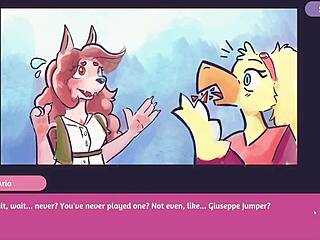 Two Chicks Play Poker In Furry Strip Game