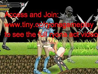 cute blonde girl battles soldiers in new hentai game