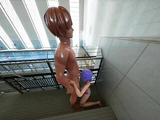 Emilia's Playroom: Hentai Game With Big Tits Fucking On Public Beach And Pool!