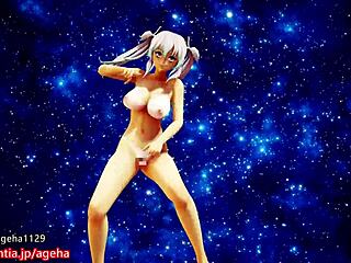 Kanon Performs Nude Dance On Sand Planet In 3D Hentai Anime Style