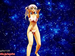 Kanon Performs Nude Dance On Sand Planet In 3D Hentai Anime Style