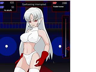 vampire hunter n cums on big tits after one try