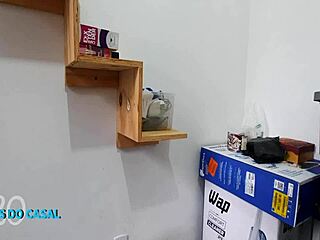 latina babe enjoys anal creampie orgasm