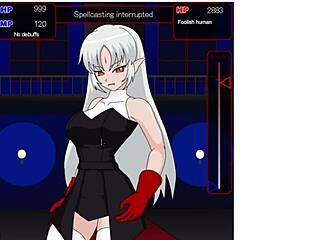 vampire hunter n cums on big tits after one try