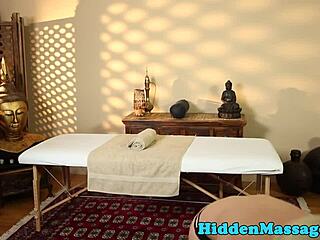 Massage babe with fake tits gets doggystyled in hidden cam fantasy storyline