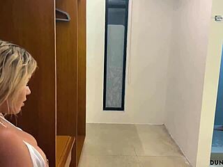 Dezii Gonzalez Catches Muscular Bodybuilder in Shower with Big Cock