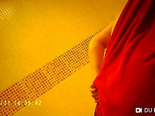 Spy Camera Catches Shower Nude Tits