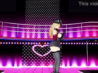 Bismarck shakes her big ass in 3d hentai scene with tits bouncing