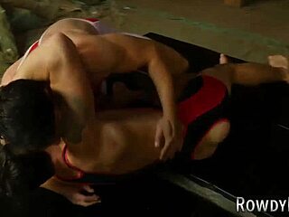 Gay Jock Rides Dick Bareback Intensely