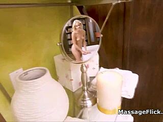 Filming The Intense Fucking Of Hot Blonde During Massage Session