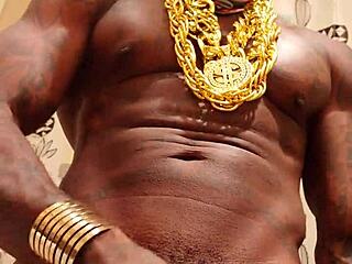 Big black hairy dick worship with Hallelujah Johnson. Massive cock gets intense jerking in steamy brunette session.