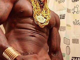 Big black hairy dick worship with Hallelujah Johnson. Massive cock gets intense jerking in steamy brunette session.