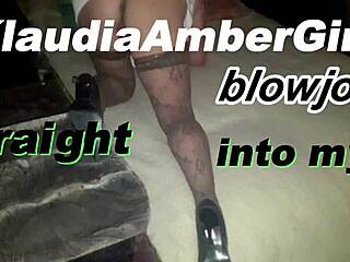 Horny Milf KlaudiaAmerGirl Delivers Epic Blowjob with Mouth Full of Cum