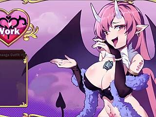 Succubus Chan Undresses Giant Waifu Black Nun Beauty In Hentai Game Ep 2