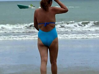 Hey, beach day with stepson turned into hot action!