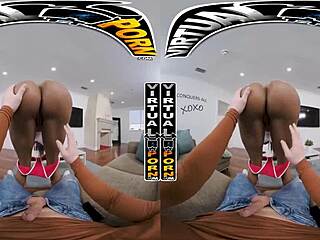 Yo, horny black stepmom Lia Lovely shows off her big ass in virtual lesson.