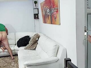 Stepdad's Passionate Fuck With Little Bony's Huge Cock Sucking.