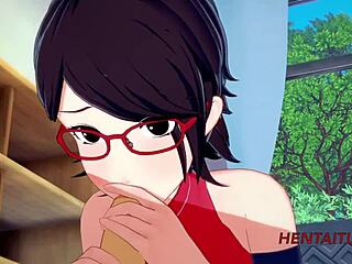 I enjoy this hentai animation of bakugou and sarada at school