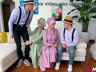 Watch these amish stepmoms swap dicks