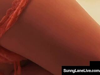 sex starved sunny lane finger fucks her juicy wet pussy