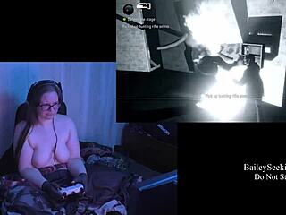 Naked Brunette With Big Natural Tits Engages In Lesbian Play With BBW Partner