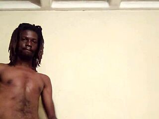 Soloboy stroking massive cock solo.