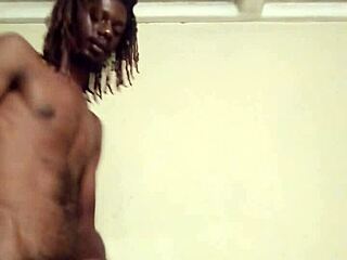 Soloboy stroking massive cock solo.