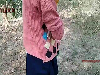 Close up of teen shalini fucking her boyfriend outdoors