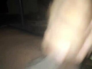 Gay amateur's solo play at night in his home.