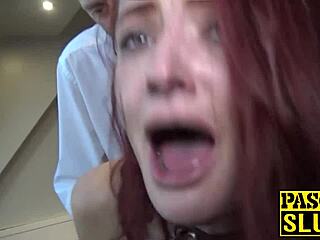 Redhead Andi Dye Stretched by Maledom Cock