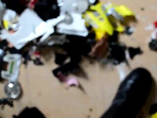 Watch Her Crush Cars With Boots While Sucking Big Cock?