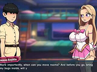 Princess sophia in hentai game, stripping naked. Is she bratty?