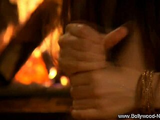 feeling the sensual emotions as the indian brunette girl gives a softcore blowjob after stripping and dancing nude