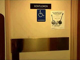 Blonde in latex sucks cocks through glory hole