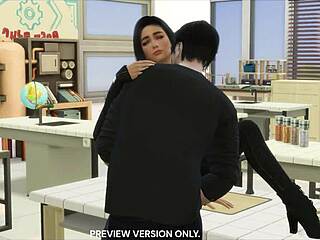 Damon And Elena Classroom Scene In 3D Hentai