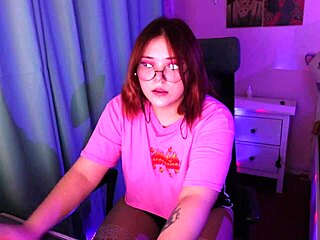 This cute redhead pleasures herself on webcam solo