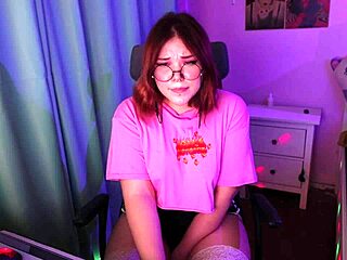 This cute redhead pleasures herself on webcam solo