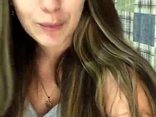 Slim Beautiful Woman Shows Sexy Lingerie