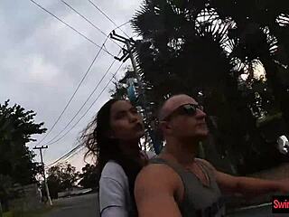 Thai Teen 18+ Girlfriend Sucks Him Off Post-Workout