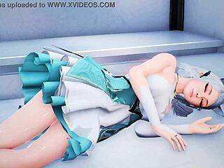 in code valkyrie ii, she gets fingered and fucked in the bedroom and bath with cumshot