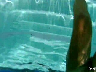 Having pool fun with Dani Daniels using Go-Pro for lesbian sex and oral.