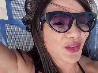 Relaxing on copacabana beach with african and latina friends