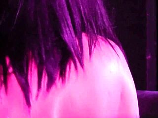 Young girl with fat ass masturbates in public, rides dildo, gets anal fucked