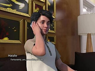 Is the young 18+ brunette milf playing the game outdoors with big tits?