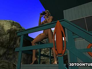 Foxy 3D Babe Gets Licked on Boat. Want to Join?