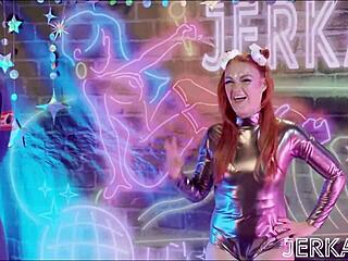 Jerkaoke Sexy Babe Armani Dream Gets Deepthroat Fucked Hard in Space